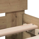 Bed Frame Artisan Oak 203 x 95 x 70 cm Engineered Wood 874113