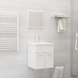 2 Piece Bathroom Furniture Set White Engineered Wood 804773