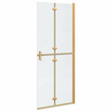 Walk-In Shower Wall Folding Gold 80 x 6.5 x 190 cm 42017970