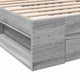 Bed Frame with Drawer without Mattress Grey Sonoma 75x190 cm Small Single 3280809