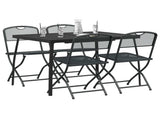 Outdoor Furniture Set Folding 5 pcs Anthracite Iron and Steel 3422896