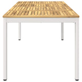 Garden Dinner Table White 180 x 88.5 x 75 cm Solid Acacia Wood 901769