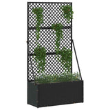 Garden Trellis Planter Black 70 x 30 x 135 cm Metal 366616