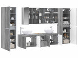 Bathroom Furniture Set 6 pcs Grey Sonoma 3407220