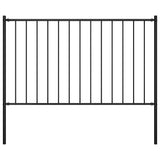 Fence Panel Woerden with Posts Steel 1.7x1 m Black 145210