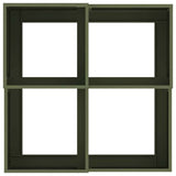 Garden Planter Olive green 80 x 80 x 48 cm Steel 865844