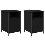 Bedside Cabinet 2 pcs Black Oak 40 x 42 x 60 cm Engineered Wood 881837
