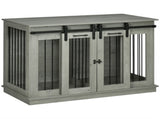 Dog Crate Furniture for Large Dogs, Double Dog Cage for Small Dogs, with Divider - Grey T3398P376405