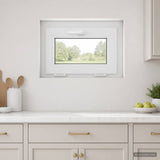 Tilt Basement Window RISOR 60 x 45 cm PVC and Clear Plain Glass 42047769