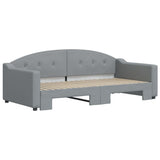Daybed with Trundle without Mattress Light Grey 90x190 cm Single 3197599