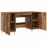 Desk with Shelf Old wood 140 x 50 x 75 cm Engineered wood 879525