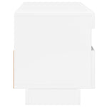 TV Cabinet with LED Lights High Gloss White 100x35x40 cm 804460