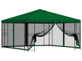 Garden Gazebo with Sidewalls 3 x 3 m Green Polyester and Steel 900341