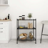 3-Tier Storage Rack 60x35x76 cm Black 150 kg 324620
