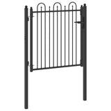 Fence Gate HORST 100 x 100 cm Metal Black Lockable 42034054