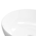 Wash Basin White 44x17 cm Ceramic Round 153342
