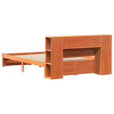 Bed Frame with Storage Headboard with Headboard 2 pcs Wax Brown 3422709