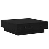Coffee Table Black Oak 90 x 90 x 28 cm Engineered Wood 868804
