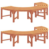 Tree Bench 2 pcs Natural 160 x 80 x 45cm Solid Eucalyptus Wood 3324836