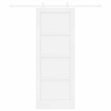 Sliding Door White 78 x 202 cm Solid Pine Wood 3333555