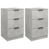 Bedside Cabinets 2 pcs Concrete Grey 40x36x65 cm 811277
