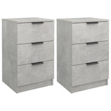 Bedside Cabinets 2 pcs Concrete Grey 40x36x65 cm 811277