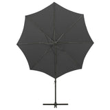 ZNTS Cantilever Garden Parasol with Pole and LED Lights Anthracite 300 cm 312338