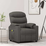 Massage Chair Dark Grey Fabric 348083