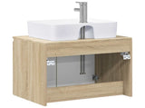 Bathroom Furniture Set Sonoma Oak Engineered Wood 3404322