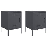 Bedside Cabinets 2 pcs Anthracite 36x39x50.5 cm Steel 842915
