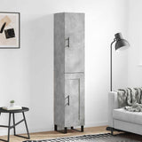 Highboard Concrete Grey 34.5x34x180 cm Engineered Wood 3199133