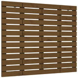 Wall Headboard Honey Brown 81x3x91.5 cm Solid Wood Pine 824696