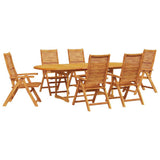Garden Dining Set Folding 7 pcs Brown Solid Acacia Wood 3375722