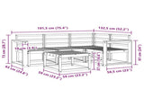 Outdoor Sofa Set 5 pcs Natural Solid Acacia Wood 3366362