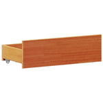 ZNTS Bookcase Bed without Mattress Wax Brown 120x200 cm Solid Wood Pine 3308926