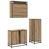 Bathroom Furniture Set 3 pcs Artisan Oak Engineered Wood 3402433