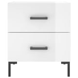Bedside Cabinets 2 pcs High Gloss White 40x35x47.5 cm Engineered Wood 827313
