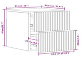 Wall-Mounted Bedside Cabinet 2 pcs Black 33 x 34.5 x 40 cm 898468