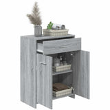 Bathroom Cabinet Grey Sonoma 60x33x80 cm Engineered Wood 815664