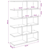 Wall Shelf Smoked Oak 70 x 20 x 100 cm Engineered Wood 8012152