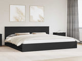 Bed Frame with Drawer Black 200 x 200 cm Engineer Wood 3411083