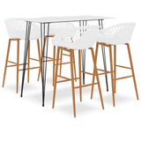 5 Piece Bar Set White 3057407
