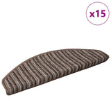 Self-adhesive Stair Mats 15 pcs Brown 65 x 21 x 4 cm 42011445