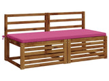 2-Piece Bench Cushions SOEST 2 pcs 100% Polyester Pink 949361