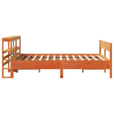 Bed Frame without Mattress Wax Brown 140x190 cm Solid Wood Pine 3306200