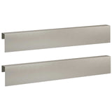 Garden Cover Profile 2 pcs 100 x 6 x 15 cm Stainless Steel 8012956