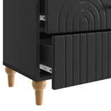 Bedside Cabinet Black 62 x 34.5 x 48 cm Engineered Wood 894086