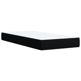 ZNTS Box Spring Bed with Mattress Black 90x200 cm Fabric 3285347
