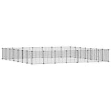 28-Panel Pet Cage with Door Black 35x35 cm Steel 3114026