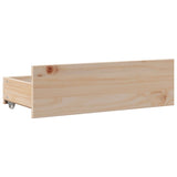 Bed Frame without Mattress with Drawers 90x190 cm Single Solid Wood Pine 3308825